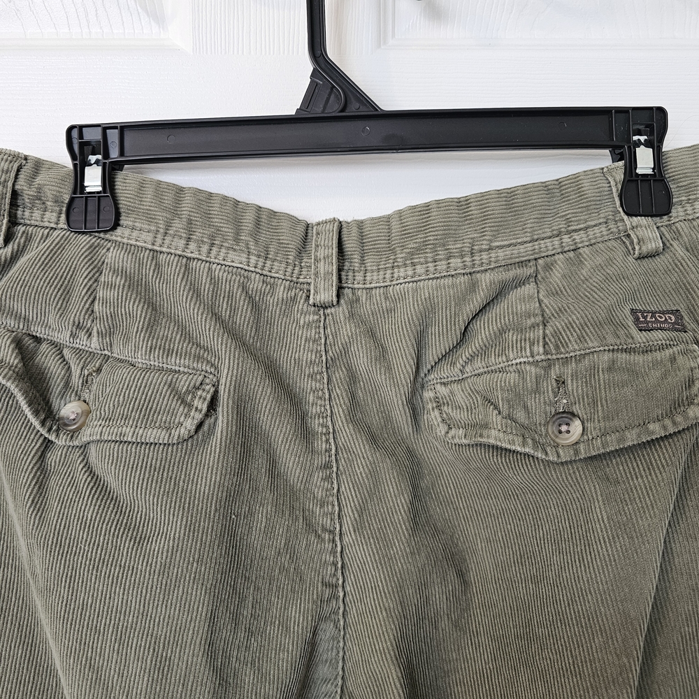 Izod Men's Corduroy Pants in Olive - Picture 5 of 11